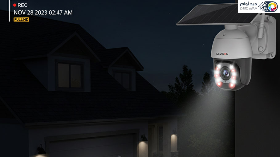 دوربین مدار بسته با وای فای و پنل خورشیدی LS 40 با دید در شب