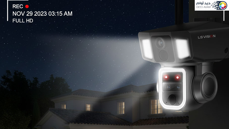 دوربین مداربسته مناسب شب سیم کارت خور با پنل خورشیدی LS VISION-MS3A